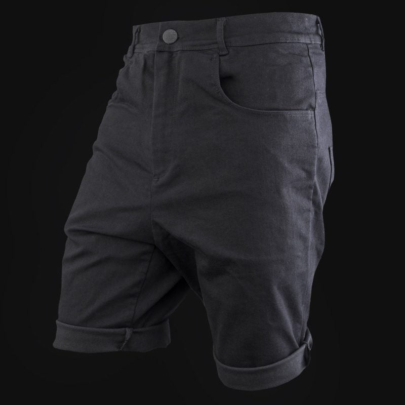 Мъжки къси панталони Black Denim - 01