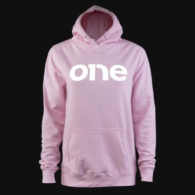 Дамски суичър с качулка Pink White One-01