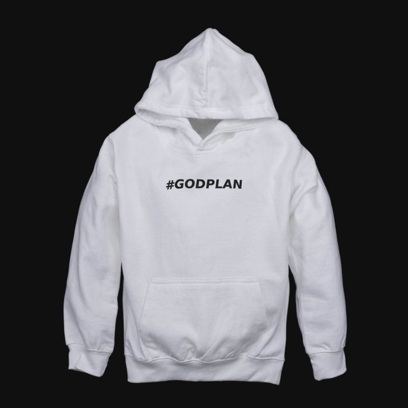 Детски суичър с качулка Godplan