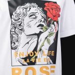 Дамска Широка Тениска Red Rose - 03