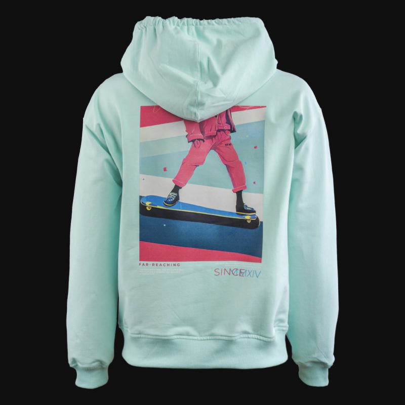 Дамски суичър с качулка Pink Skate