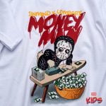 Бяла Детска Тениска за Момчета - Money Man - 04