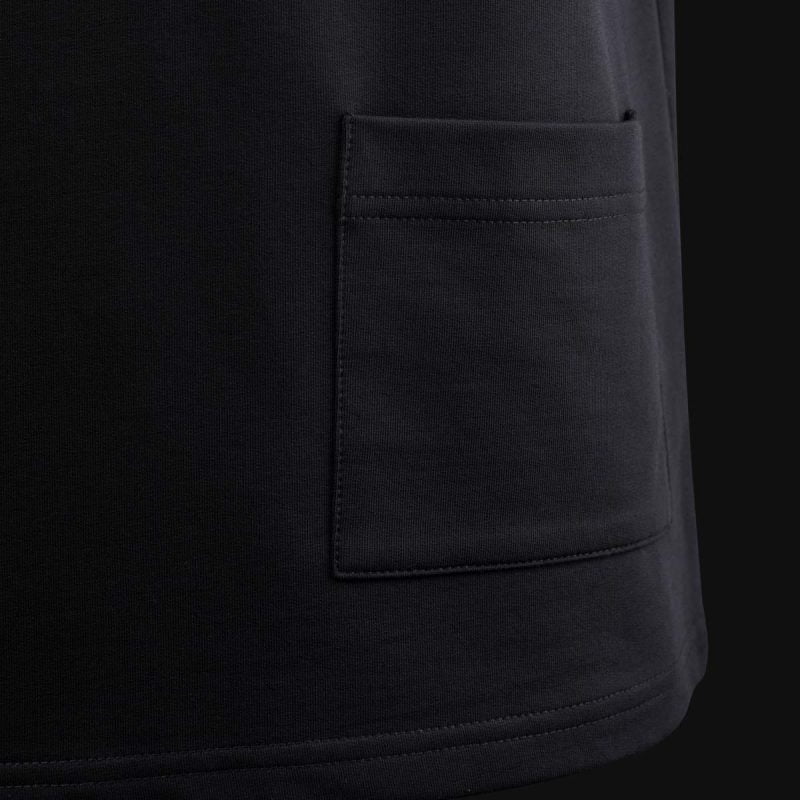Свободна мъжка тениска с джобове - Classic Black - 05