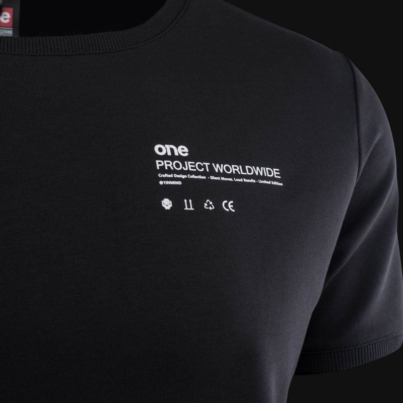 Свободна мъжка тениска с джобове - Classic Black - 06