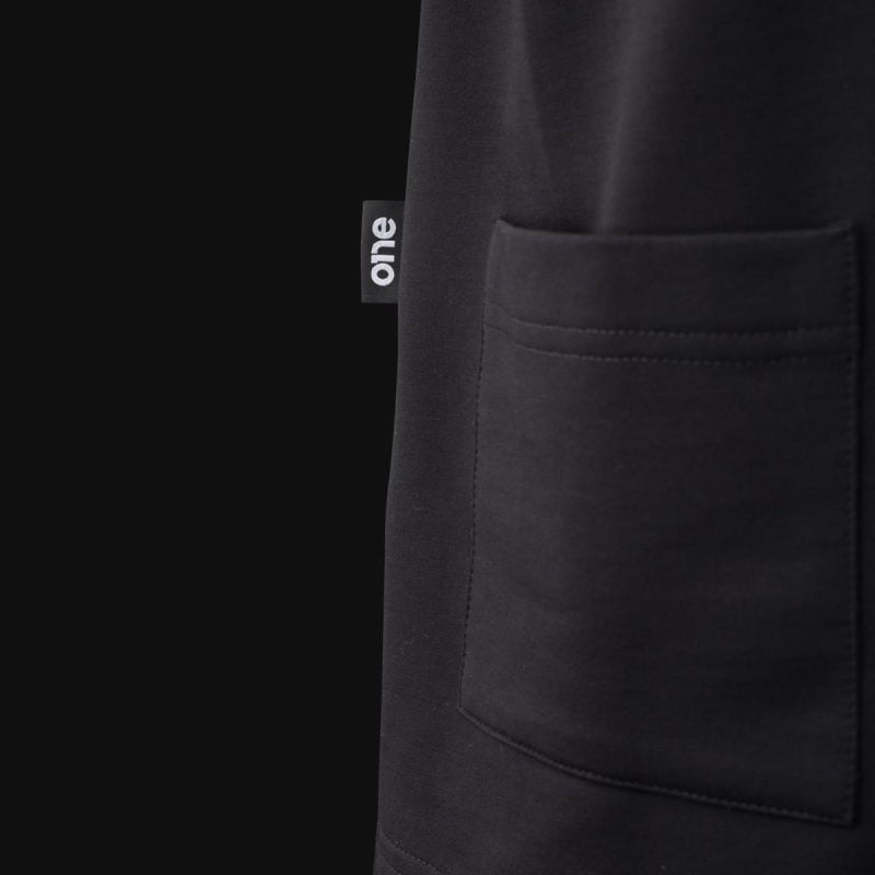 Свободна мъжка тениска с джобове - Classic Black - 07