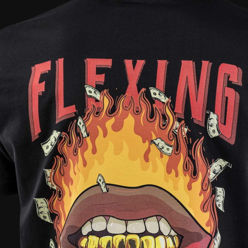 Черна Мъжка Тениска - Flexing - 03