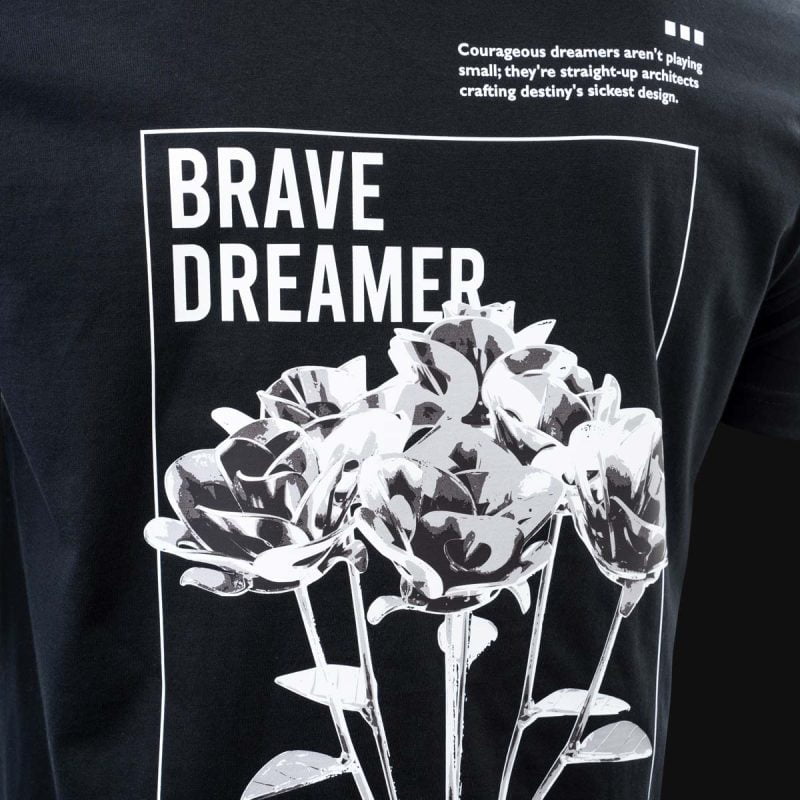 Черна Мъжка Тениска - Brave Dreamer - 07