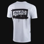 Бяла Slim-fit тениска - Graffiti 1inmind - 05