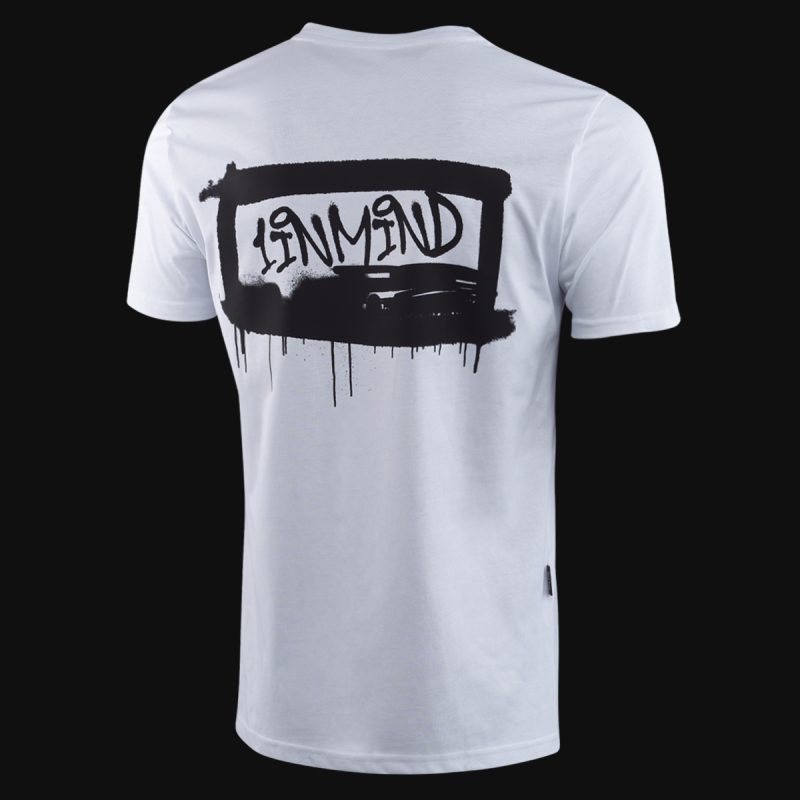 Бяла Slim-fit тениска - Graffiti 1inmind - 05