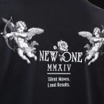 Мъжка черна овърсайз тениска - New One Tee - 04