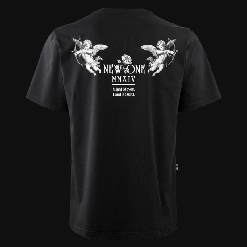 Мъжка черна овърсайз тениска - New One Tee