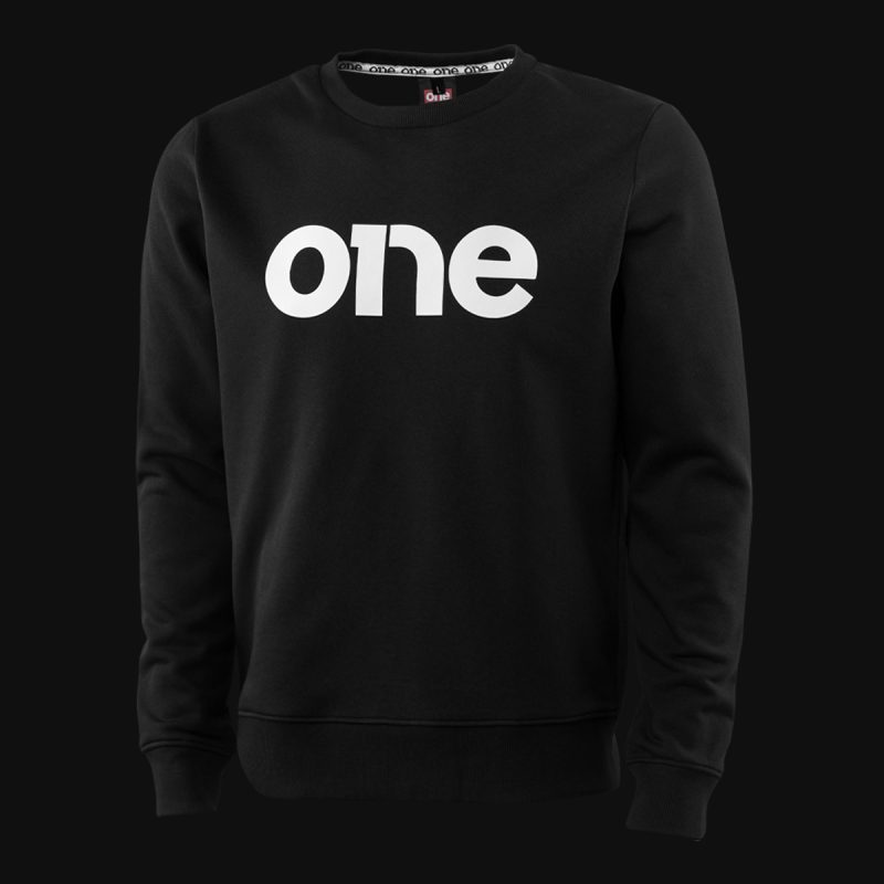 Мъжки черен суичър - W-One - 03