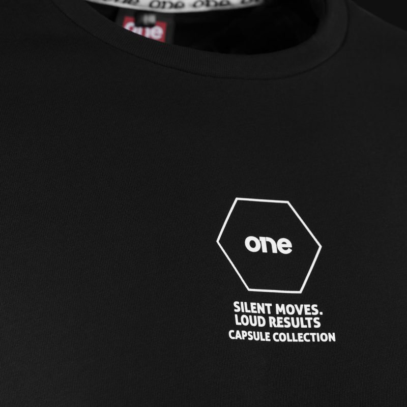 Мъжка черна овърсайз тениска - Hex One Noir - 05