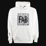 Мъжки бял суичър с качулка - FAB Squ