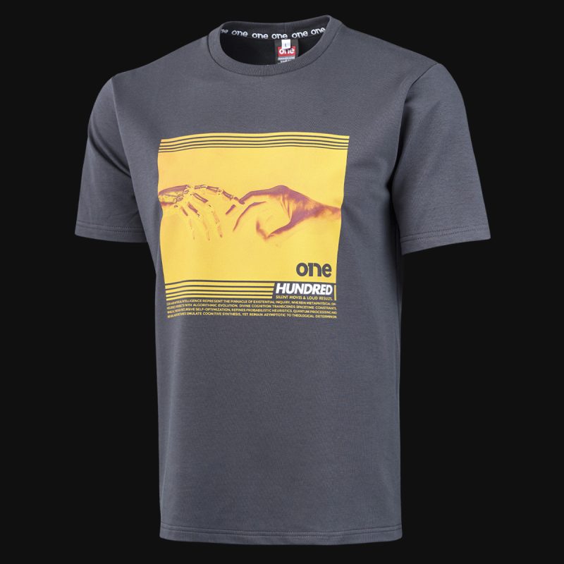 Мъжка сива premium тениска - God Hand Tee - 05