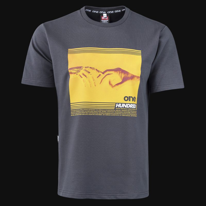 Мъжка сива premium тениска - God Hand Tee