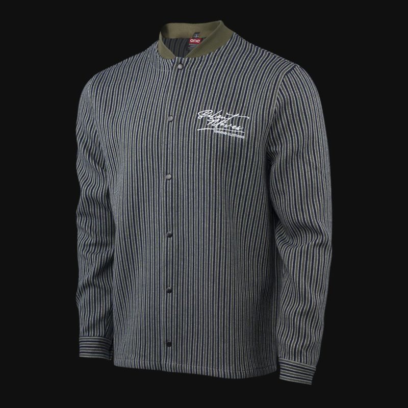 Мъжки Overshirt с копчета - Olive Grid - 05