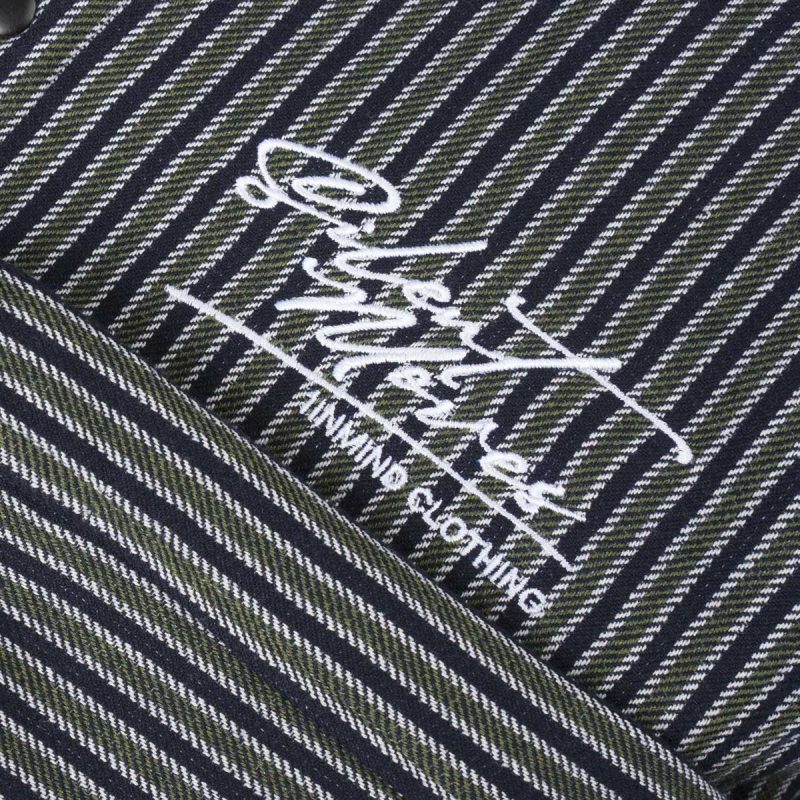 Мъжки Overshirt с копчета - Olive Grid - 07