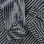 Мъжки Overshirt с копчета - Olive Grid - 08