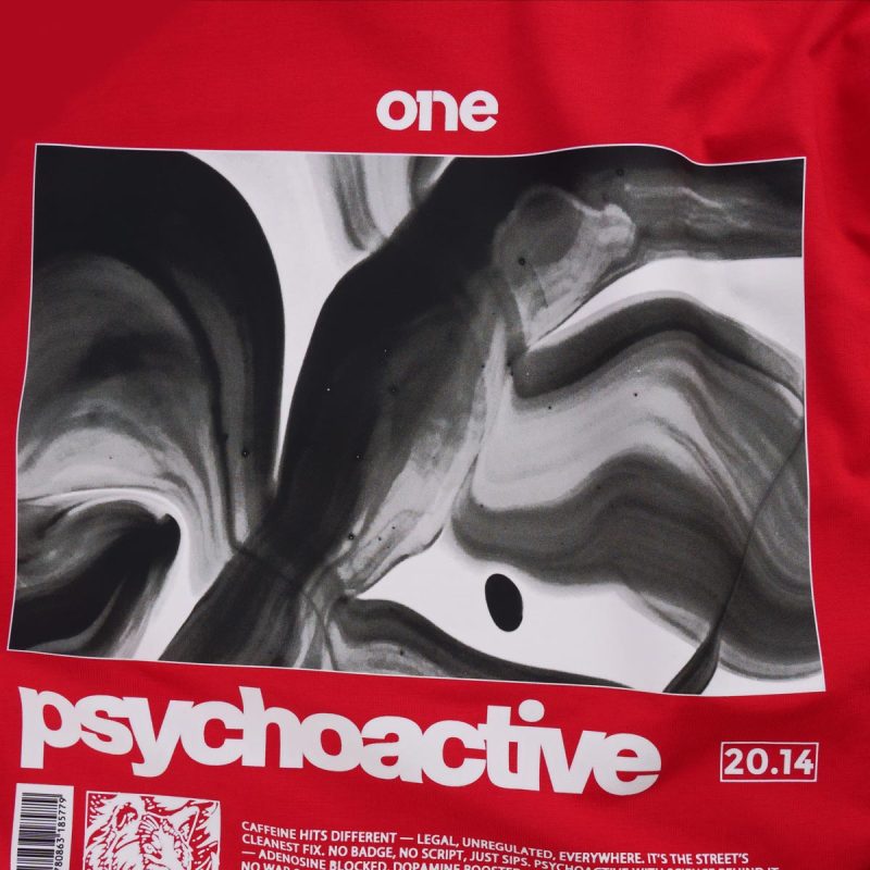 Мъжка Червена Slim Fit Тениска - Psychoactive - 02