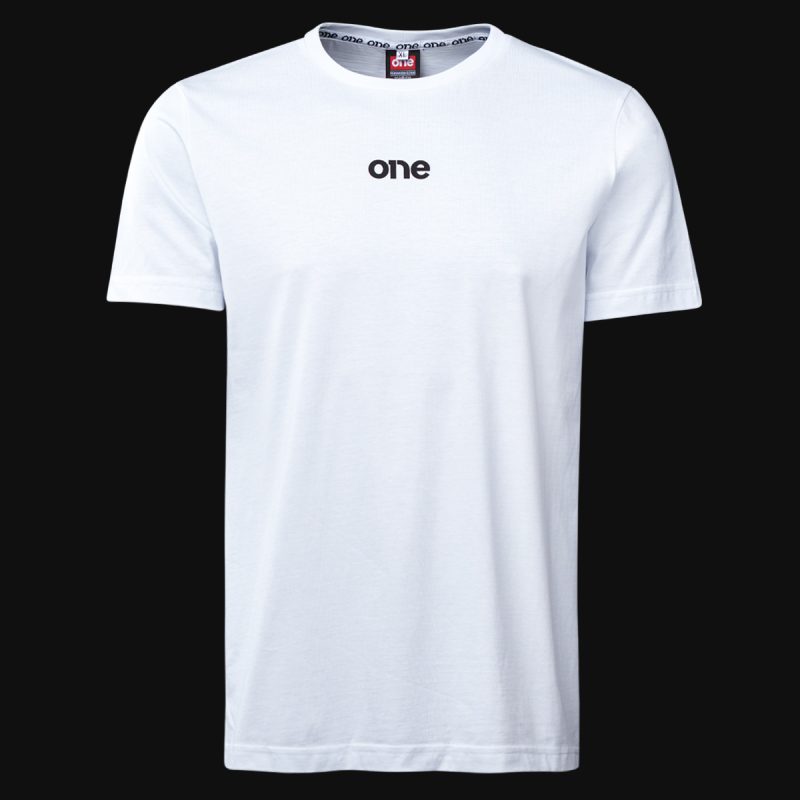 Мъжка Бяла Slim-Fit тениска - UAO - 03