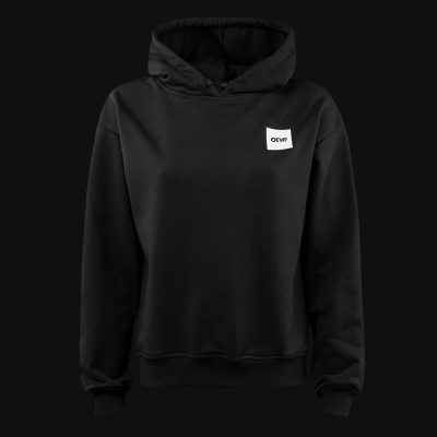 Дамски черен Regular-fit суичър с качулка - Black Classics
