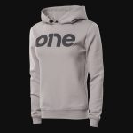 Дамски сив Slim-fit Fleece суичър с качулка - Grey One