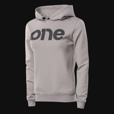 Дамски сив Slim-fit Fleece суичър с качулка - Grey One