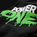 Мъжки черен суичър с качулка - Power One - 02