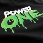 Мъжки черен суичър с качулка - Power One - 06