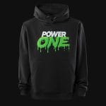 Мъжки черен суичър с качулка - Power One