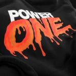 Мъжки черен суичър с качулка - Power One V.02 - 02