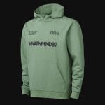 Мъжки Premium Fleece суичър с качулка - Olive Core - 03