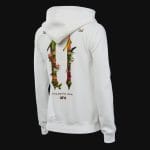 Дамски Бял Slim-fit Fleece суичър с качулка - Eleven - 05