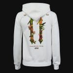 Дамски Бял Slim-fit Fleece суичър с качулка - Eleven