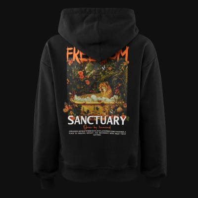 Дамски черен Regular-fit суичър - Freedom One