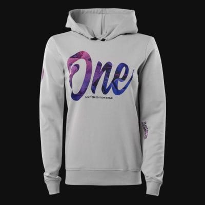 Дамски сив Slim-fit Fleece суичър с качулка - Special One - 04
