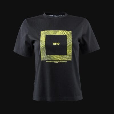 Дамска Черна Regular-fit Тениска - Square