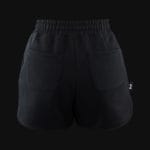Дамски памучни къси панталони - Curved-fit - Stealth Black - 03