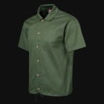 Мъжка Оvershirt Риза с къс ръкав - Olive Comfort - 02