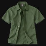 Мъжка Оvershirt Риза с къс ръкав - Olive Comfort