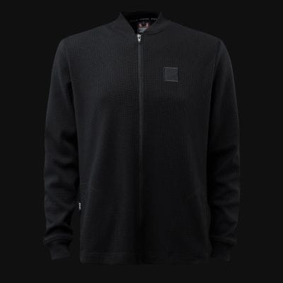 Мъжки Черен Суичър с Цип Regular-fit - Boxy